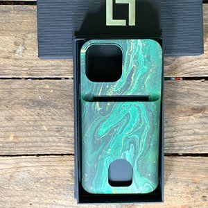 Apogee cell phone case: iphone 13 Pro Max, emerald marble-New in box
